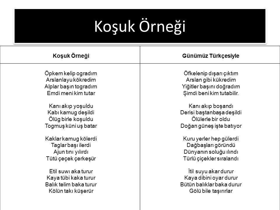 Koşuk Örnekleri örneği